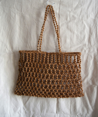 MAKRAMOWA TOREBKA SKÓRZANA TOTE BAG