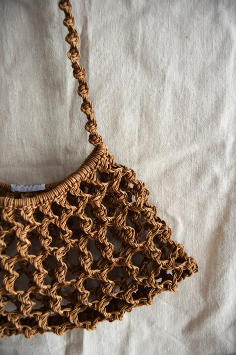 MAKRAMOWA TOREBKA SKÓRZANA MOON BAG MAKRAMOWA TOREBKA SKÓRZANA MOON BAG